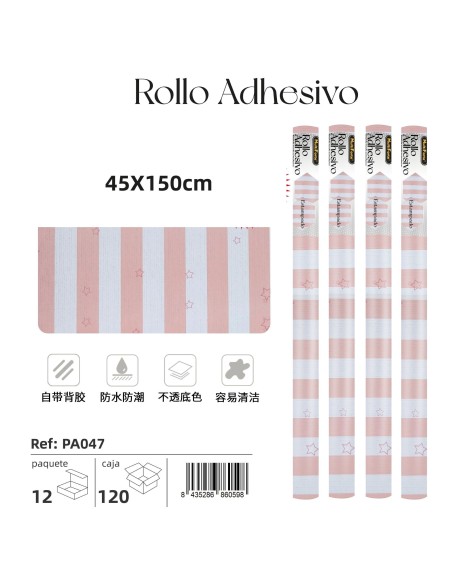 ROLLO ADHESIVO 45X150CM ESTAMPADO