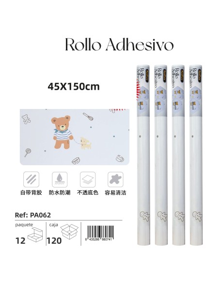 ROLLO ADHESIVO 45X150CM INFANTIL