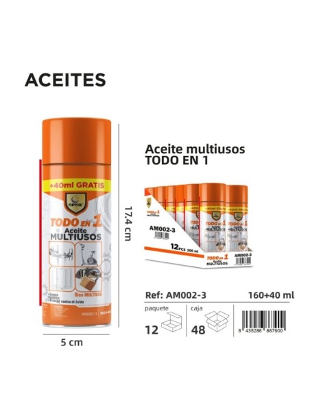 ACEITE TODO EN UNO 160+40ML