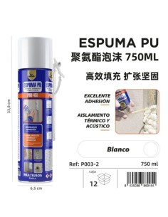 ESPUMA POLIURETANO 750ML