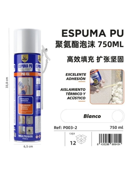 ESPUMA POLIURETANO 750ML