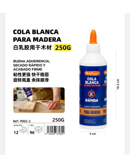 COLA BLANCO RAPIDA  MADERA 250G