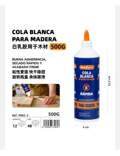 COLA BLANCO RAPIDA MADERA 500G