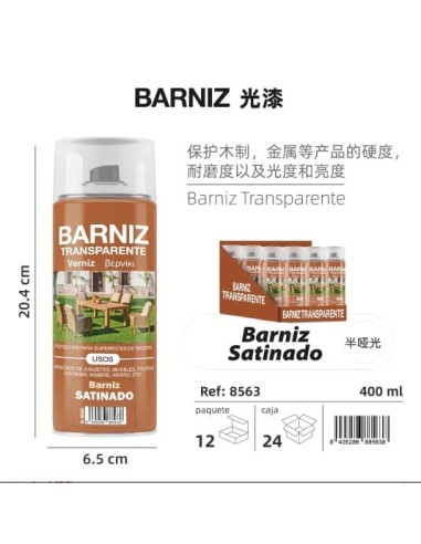 SPRAY BARNIZ 400ML SATINADO