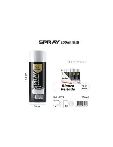 SPRAY 200ML BLANCO PERLADO
