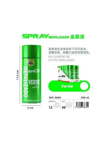 SPRAY 200ML METALIZADO VERDE
