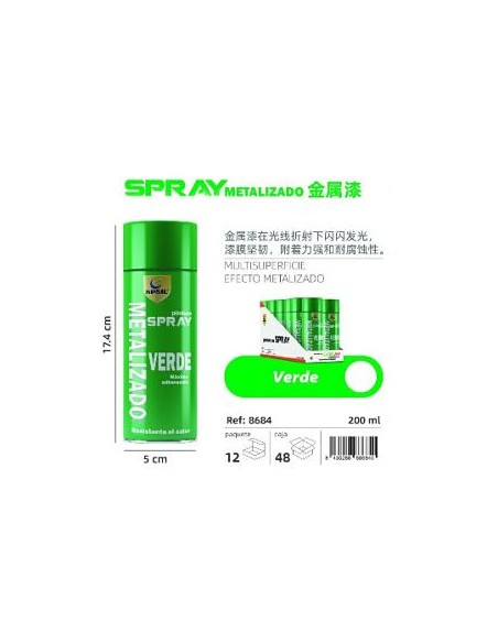 SPRAY 200ML METALIZADO VERDE