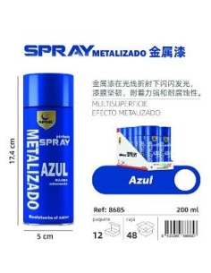 SPRAY 200ML AZUL METALIZADO
