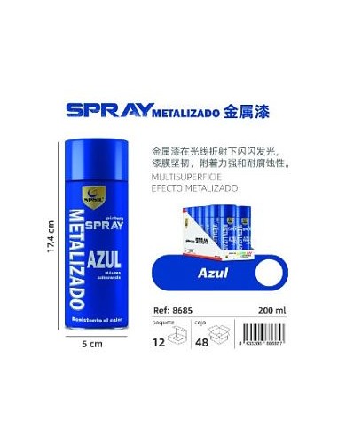 SPRAY 200ML AZUL METALIZADO