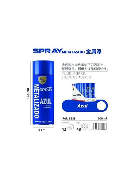 SPRAY 200ML AZUL METALIZADO