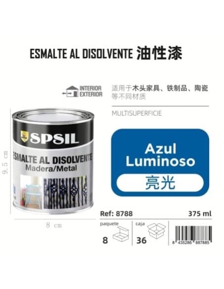 ESMALTE 375ML AZUL LUMINOSO 345G
