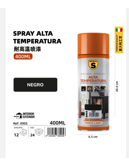 ALTA TEMPERATURA NEGRO 400ML