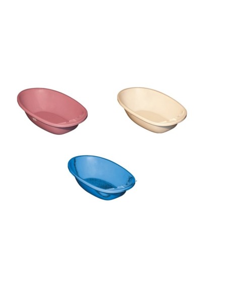 BAÑERA BEBE ROSA/BLANCO/AZUL