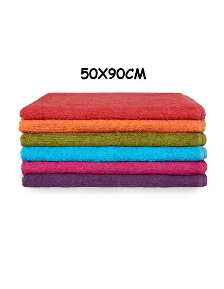 TOALLA BASIC CONTRAST 50X90CM 360GR SURTIDOS COLORES