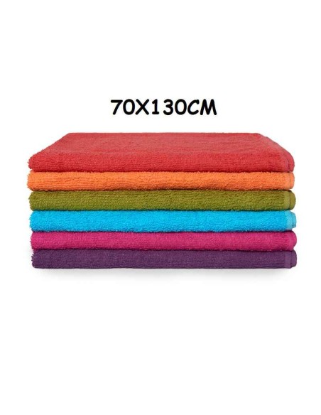 TOALLA BASIC CONTRAST 70X130CM 360GR SURTIDOS COLORES