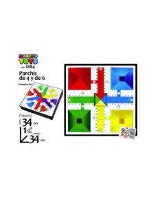TABLERO PARCHIS MAS PARCHIS 6 JUGADORES