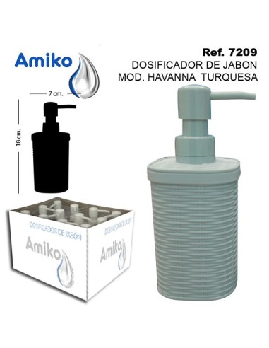 DOSIFICADOR DE JABON MOD. HAVANNA TURQUESA