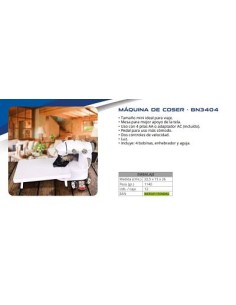 MAQUINA DE COSER BN 3404