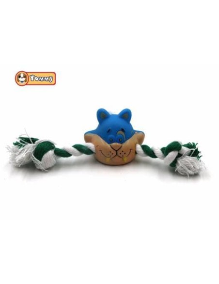 JUGUETE VINILO CABEZA DE GATO 16,5*4