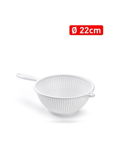 ESCURREVERDURAS 22CM MEDIANO CON MANGO  BLANCO