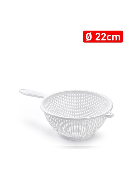ESCURREVERDURAS 22CM MEDIANO CON MANGO  BLANCO