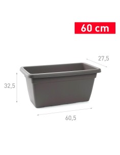 JARDINERA 60 CM ANTRACITA