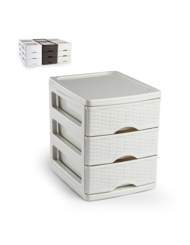 CAJONERA 14X17X17CM 3 CAJONES TURIA MIMBRE