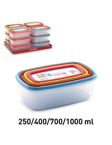 FIAMBRERA 250/400/700/1000 ML SET 4 FIAMB. RECT URBAN