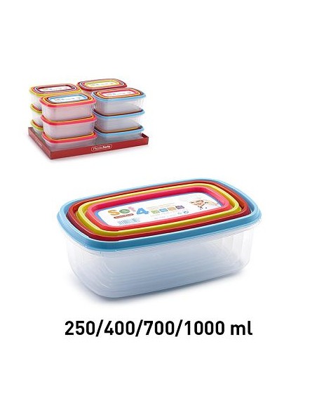 FIAMBRERA 250/400/700/1000 ML SET 4 FIAMB. RECT URBAN