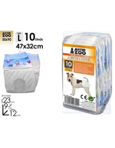 PAÑALES PARA PERROS TALLA L 10 47X32CM