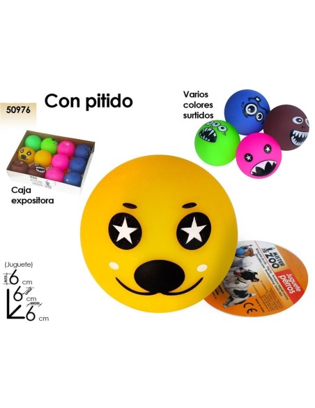 JUGUETE PERRO MONSTRUO CON PITIDO COLOR SURT