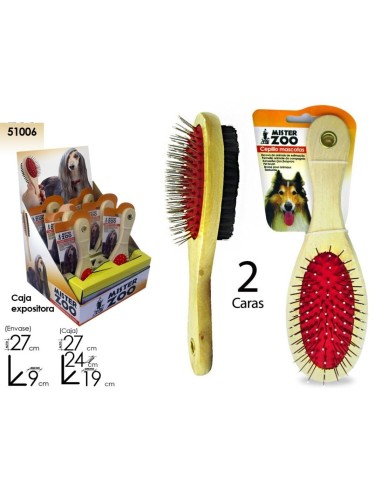 CEPILLO MASCOTAS DOBLE CARA