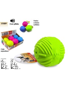 JUGUETE PERRO BOLA PITIDO SURT