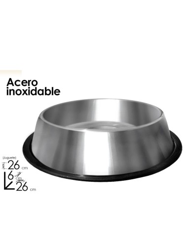 COMEDERO ACERO INOXIDABLE 26CM