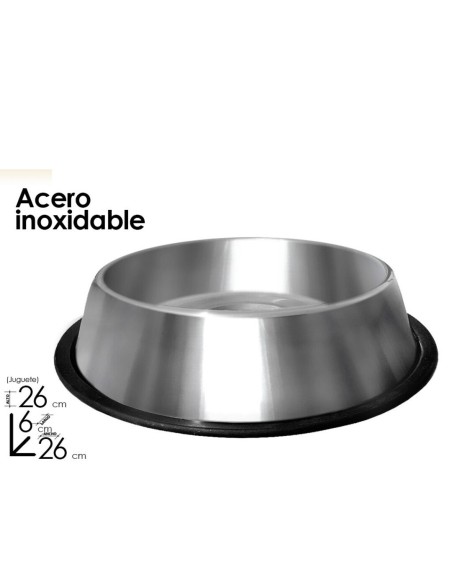 COMEDERO ACERO INOXIDABLE 26CM
