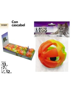JUGUETE GATO PELOTA PLASTICO CASCABEL
