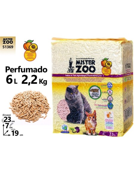 ARENA GATO 6L 2.2KG AGLOMERANTE AROMA MELOCOTON