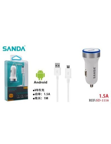 CARGADOR COCHE V8 1.5A