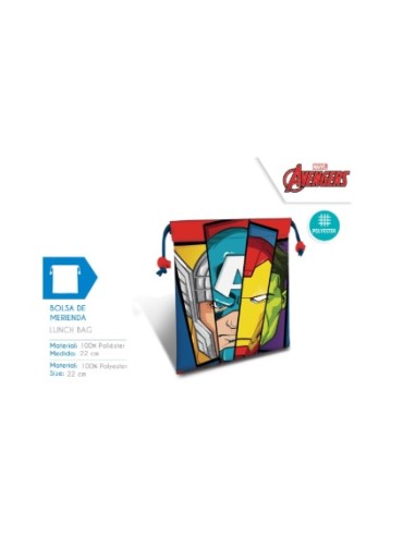 SAQUITO MERIENDA AVENGERS 22CM