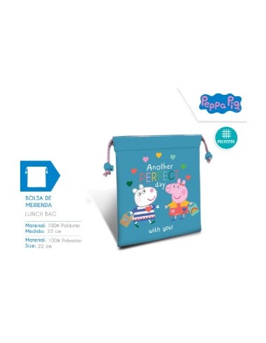 SAQUITO MERIENDA 22CM PEPPA PIG