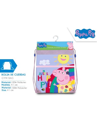 SACO MOCHILA 40X30 CM PEPPA PIG  (6x4)