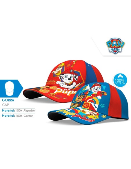 GORRA T-52/54CM PAW PATROL ALGODON SURTIDO
