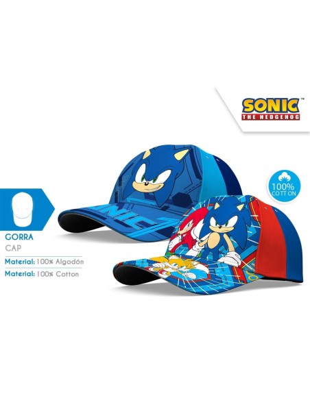 GORRA DE ALGODON SURTIDO TALLA 52/54CM SONIC (8x3)