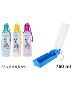 BEBEDERO BOTELLA PORTATIL MASCOTA 750ml
