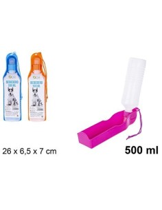 BEBEDERO BOTELLA PORTATIL MASCOTA 500ml