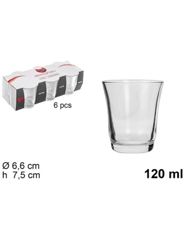 VASO 120ML 6UND CAFE CORTADO TRANS