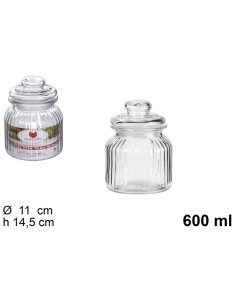 BOTE 600ML CRISTAL TAPA HERMETICA