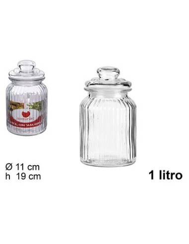 BOTE CRISTAL TAPA HERMETICA 1L