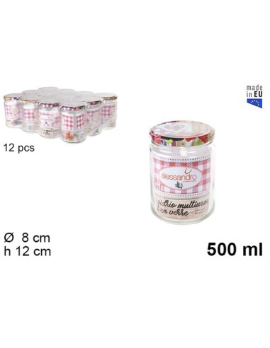 BOTE 0.5L CRISTAL CON TAPA FRUTAS