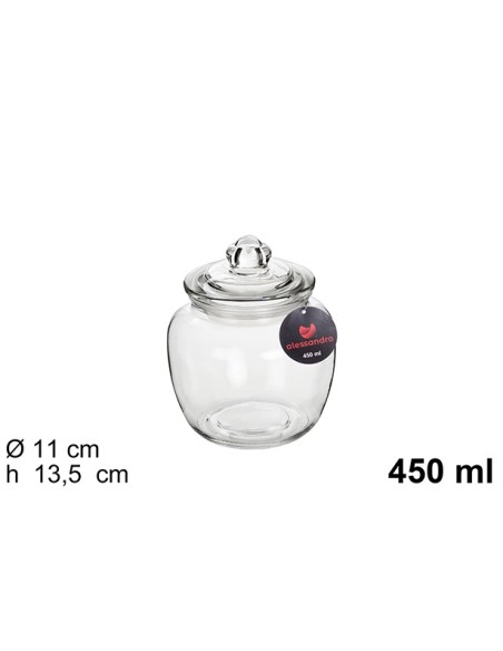 BOTE 450ML CRISTAL HERMETICO